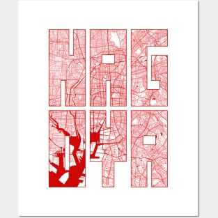 Nagoya, Japan City Map Typography - Oriental Posters and Art
